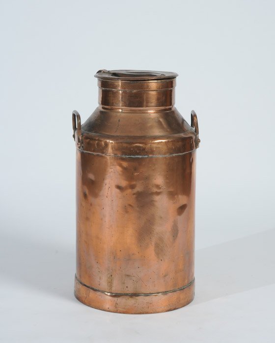 An "Ideal" 10-Gallon Copper Milk Can: Height: 26"
