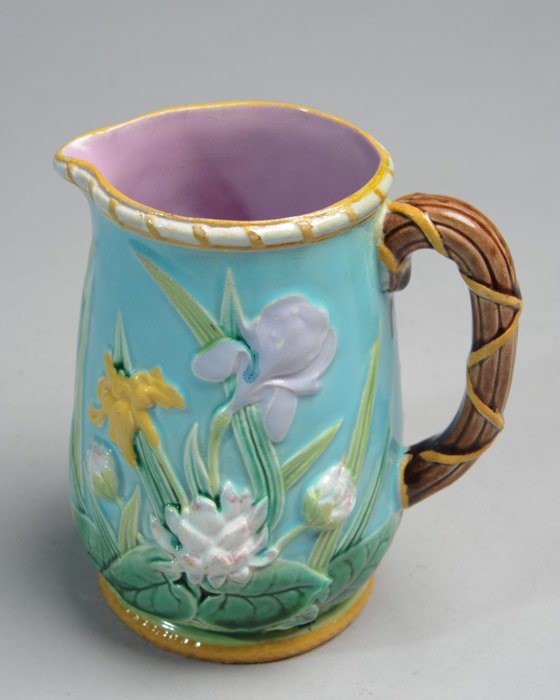 Majolica Water Lily Pitcher
