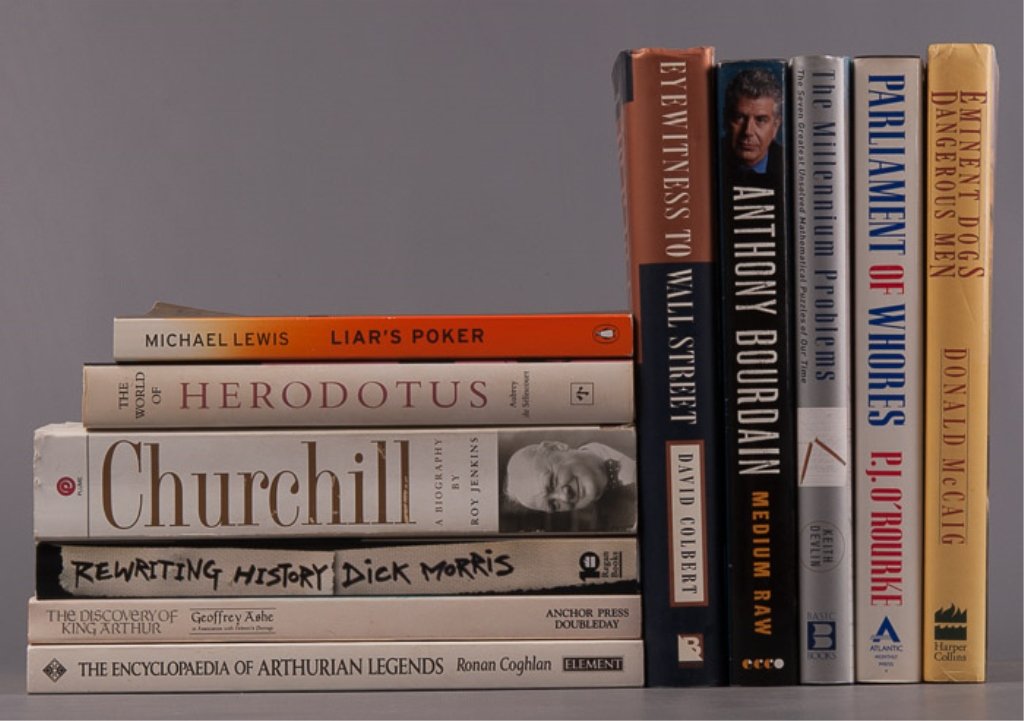 Eleven (11) Nonfiction & Reference Books: Includes "The World of Herodotus" by Aubrey De Selincourt, "The Discovery of King Arthur" by Geoffrey Ashe, "The Encyclopediaof Arthurian Legends" by Ronan Coghlan, "Rewriting History" by Dick Morris,