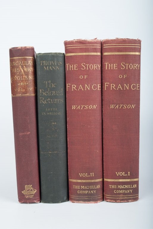 Collection of Four (4) Vintage Books: Includes "The Beloved Returns" by Thomas Mann and published by Alfred A. Knopf, 1940, "The History of England from the Accession of James II" Vol. IV by Thomas Macaulay and published by Lovell, Coryel