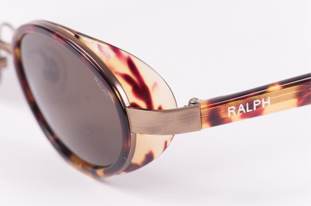 Polo Ralph Lauren Sunglasses: Shades measure approximately 5-1/4" wide, and 1-1/2" tall, and arms measure approximately 5-1/2" long; "Ralph" marked on outside of each arm; marked on inside if left arm "130 Ralph 924/S 4TS"; includ