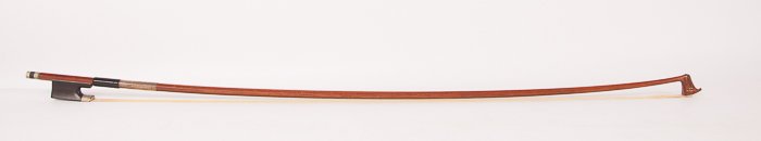 Emile Dupree Violin Bow: Stamped on bottom "Emile Dupree" and "France"; measures approximately 29" long; mother of pearl inlay and an ivory tip.