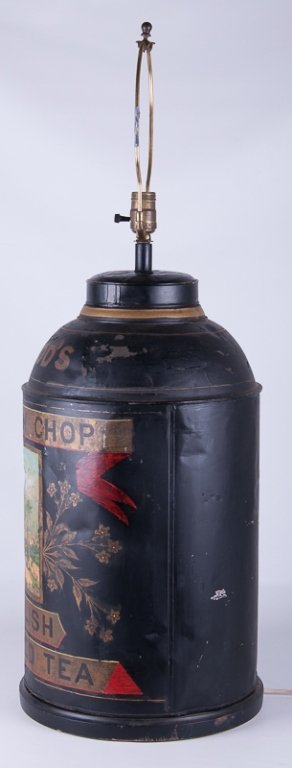 Toleware Tea Canister Lamp - 2