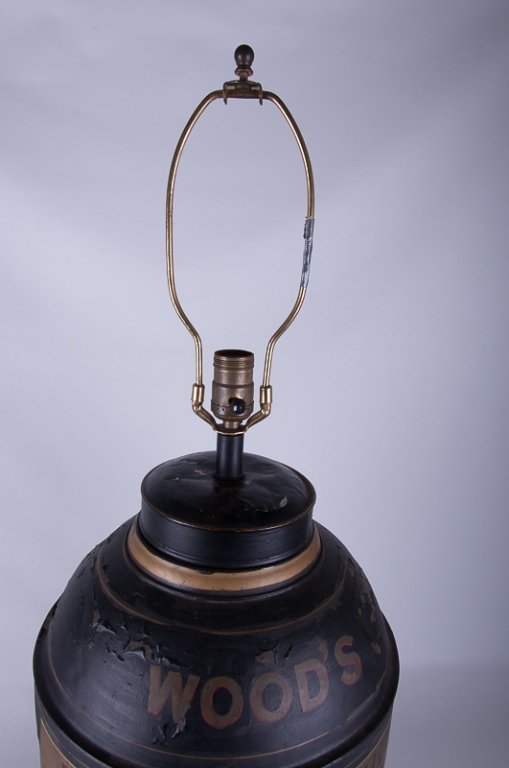 Toleware Tea Canister Lamp - 7