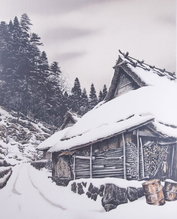 Brian Williams Signed Limited Edition Lithograph: Brian Williams limited edition lithograph; pencil signed and titled "Back Way, '91", numbered "63/100", and matted and framed under glass; with certificate and original sales receipt; measures approxi