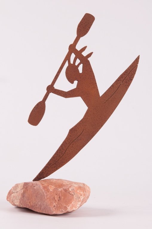 Native American Oxidized Steel Sculpture (1 of 4)