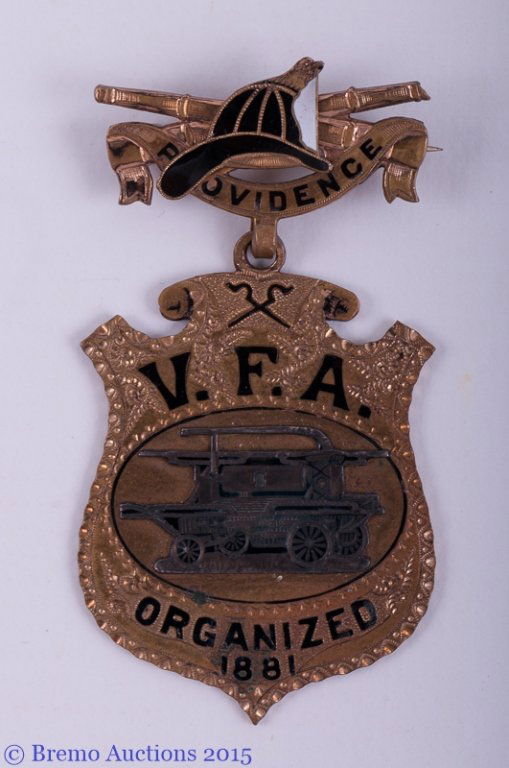 Vintage R.I. Fire Department Suspension Badge (1 of 5)
