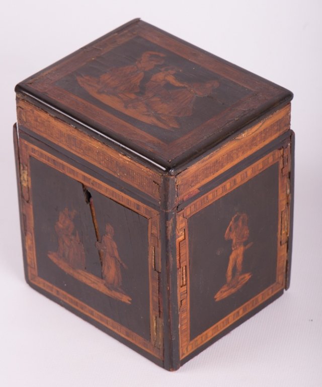 Inlaid Tea Caddy, Antique (1 of 9)