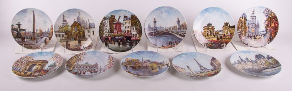Louis Dali Parisian Landmark Plates, Eleven (11) (1 of 8)