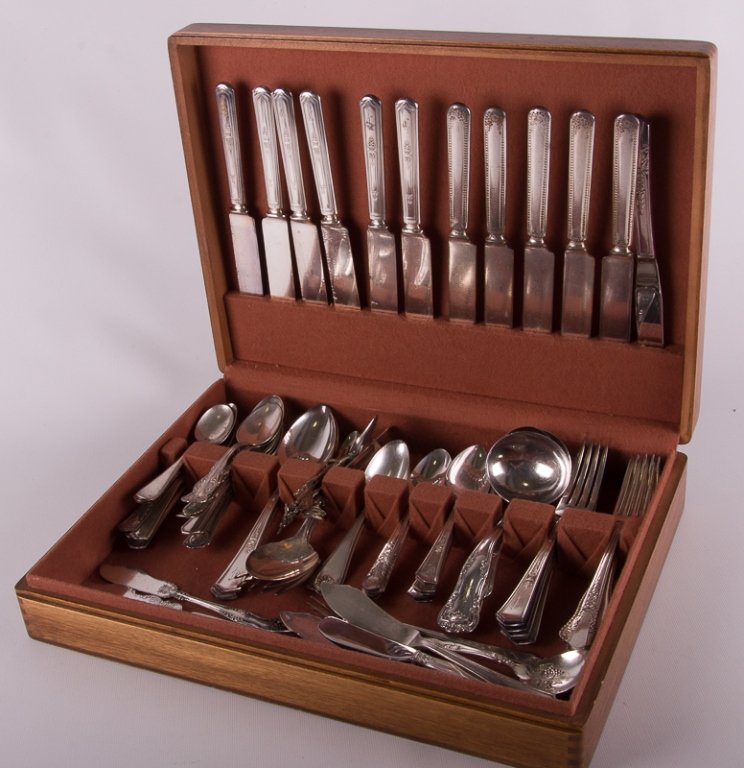 Silverplate Flatware Collection in Box (1 of 5)