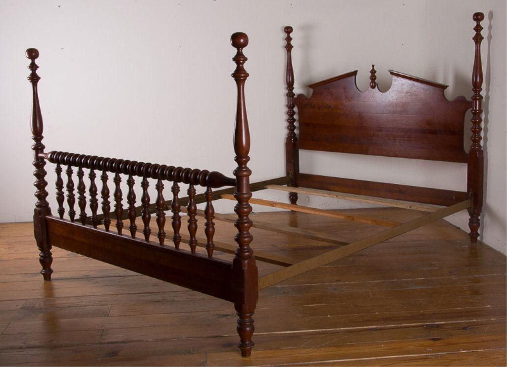 Walnut Full Sized Bed (1 of 5)