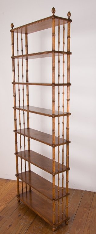 John Widdicomb Bamboo Style Walnut Bookshelf (1 of 5)