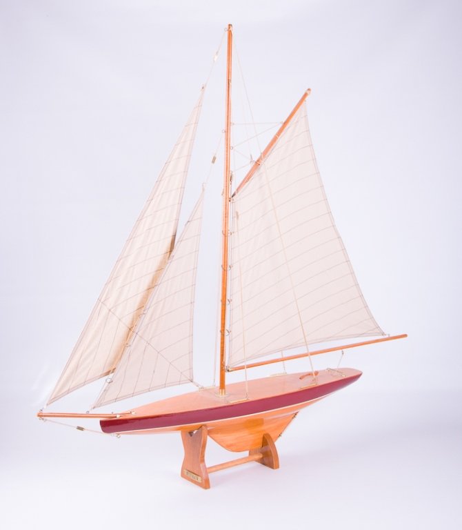 "Defender" Authentic Models, Model Sailboat (1 of 10)