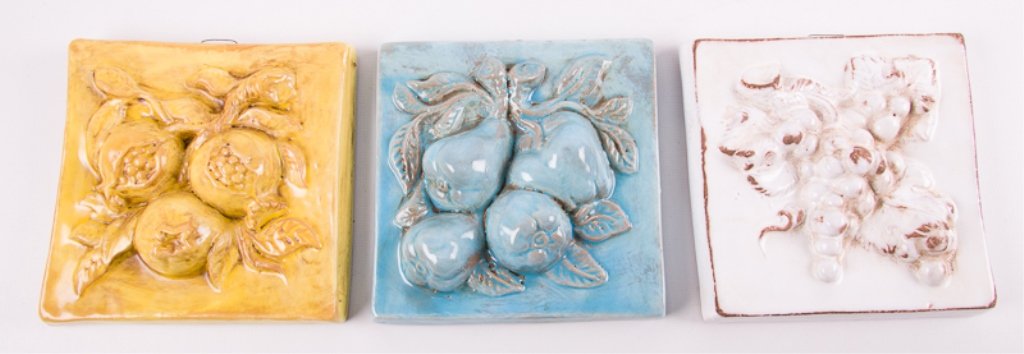 Italian Handpainted Wall Plaques, Three (3) (1 of 5)