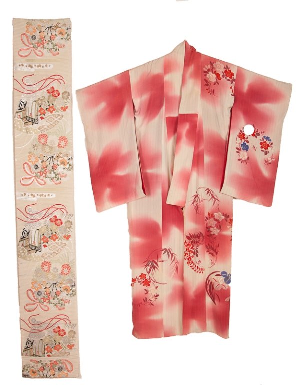 Japanese Silk Kimono & Obi (1 of 5)