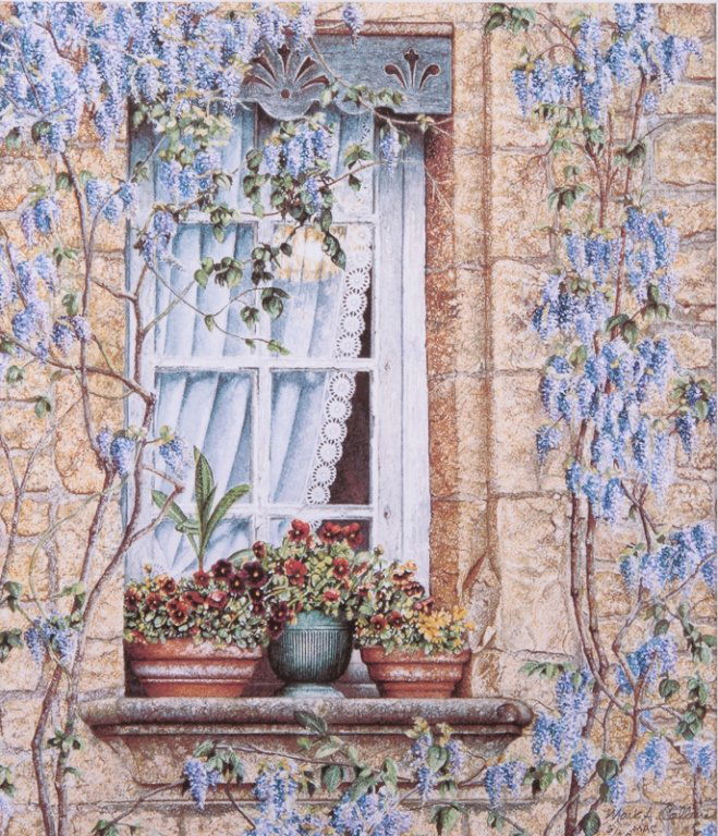 Mark A. Collins Signed Lithograph "La Fenetre #2" (1 of 6)