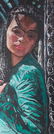 Evelyn Metzger Oil of Thai Woman w/ Biography