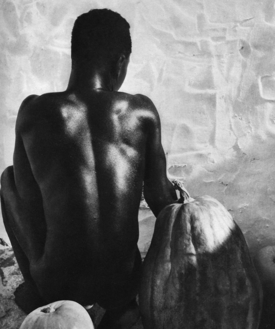 (Nude) Herbert List - Amor Crouching- PhotoGravure: 1930s vintage Gravure printed by La Neogravure - Paris in 1935, Nus - Image size approx. 9"x10"