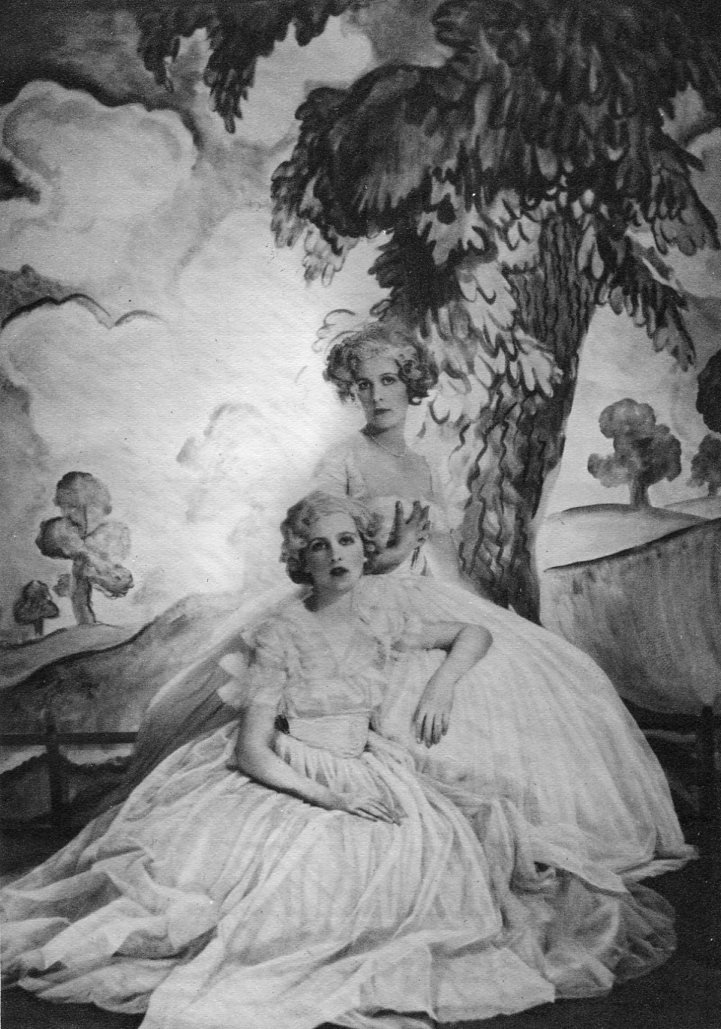 Cecil Beaton - Two Women - Vintage Gravure: 1930 vintage Sepia Sheet-Fed PhotoGravure excellently printed in Germany - 2 0f 2 very Rare 1930 gravures by Beaton - Image size approx. 5"x6.5"