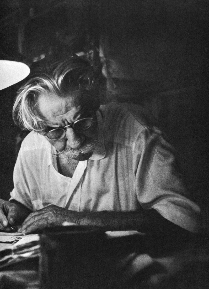 W. Eugene Smith - Albert Schweitzer - Gravure: 1960 M. Dumont Schauberg (printer) Sheet-fed photogravure - 1954 Portrait of Dr Schweitzer in Africa for Life Magazine - Image Size approx. 10"x12"