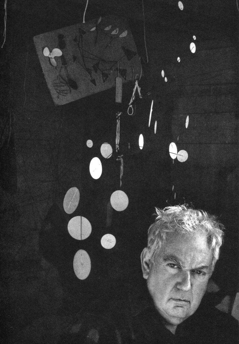 Arnold Newman - Alexander Calder - Photogravure: 1960 M. Dumont Schauberg (printer) Sheet-fed photogravure - 1957 Portrait of Calder at his studio in Woodbury, Connecticut - Image Size approx. 10"x12"