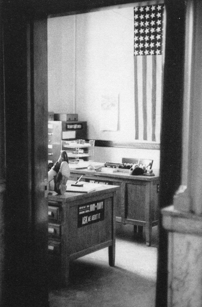 Robert Frank, Navy Recruiting Station Post Office: 1959 Sheet-fed Gravure from a distressed 1st edition Grove Press - The Americans - Image size approx. 4"x7"