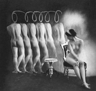 (Nude) Fred Lyon - Surrealism - Gravure: Sheet-fed PhotoGravure printed 1951 - printer unknown, Nus - Image size approx. 6.5"x6"