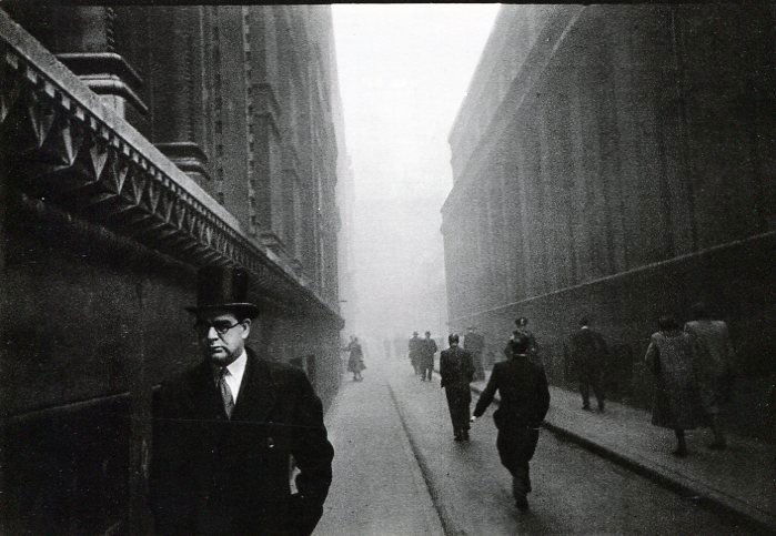 Robert Frank - Bankers - Photogravure: 1975 Sheet-Fed Photogravure by D H Greaves (English printers) - Images from London and Wales, taken in 1951 - printed later . Image size 7" x 4.5" mounted