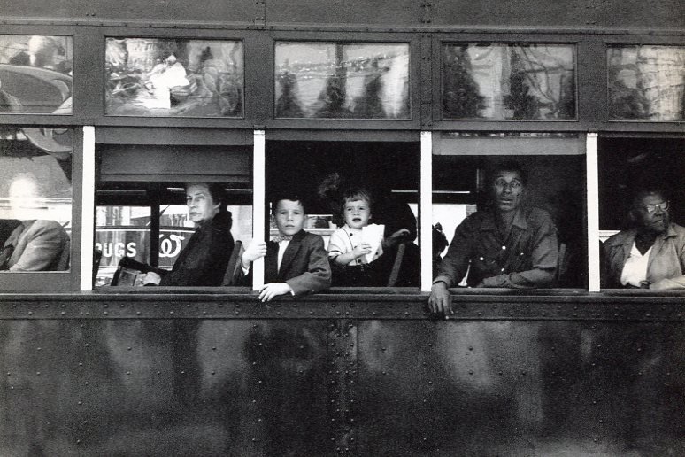 Robert Frank - Trolley, New Orleans - Gravure: 1959 Sheet-fed Gravure - Grove Press - The Americans - Image size approx. 8"x5"