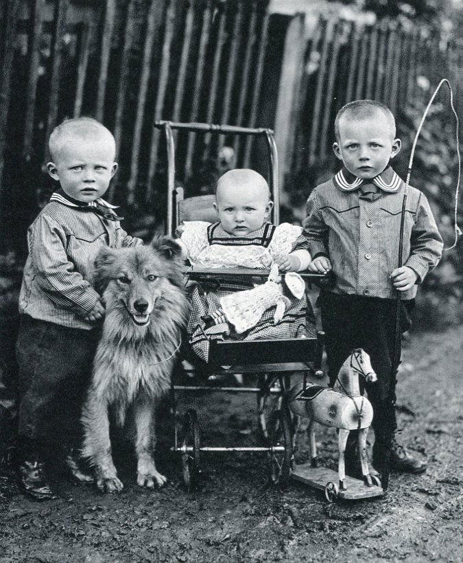August Sander - Farmer's Children - Photogravure: 1923 Image - B & W Sheet-fed PhotoGravure printed in 1971 by C.J. Bucher (swiss printers) - Sander (1876-1964) has been described as "the most important German portrait photographer of the early twent