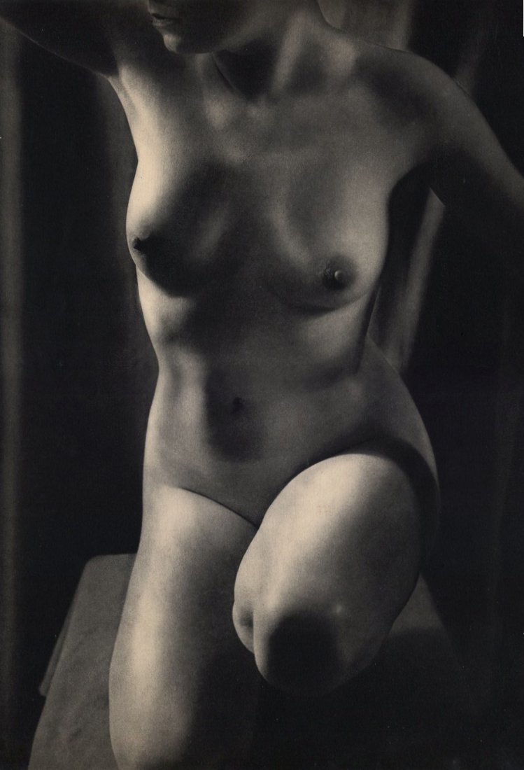 (nude) Brassai- Woman Nude Torso: Beautiful Vintage HelioGravure printed by Theo Brugiere - Paris in 1948, Etudes de Nus - Image size approx. 9"x13"