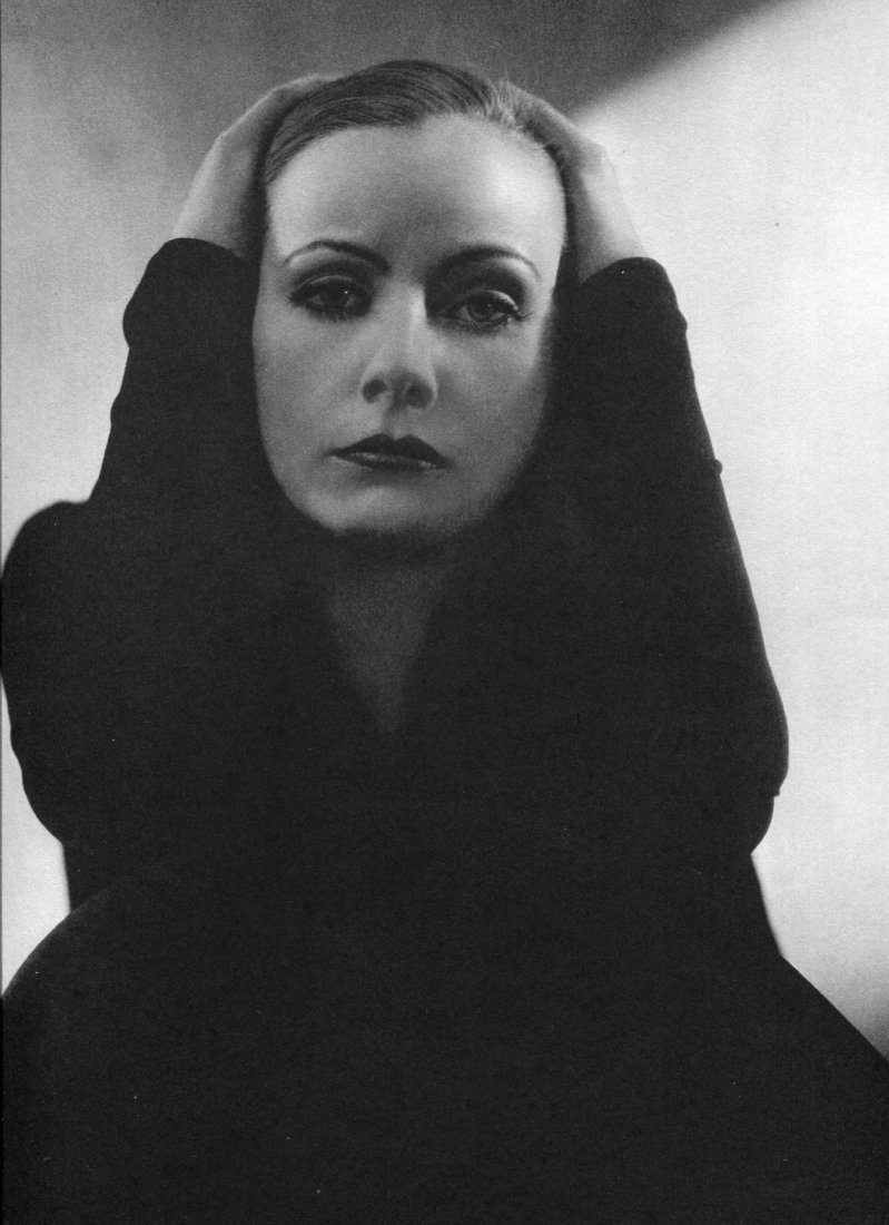 Edward Steichen, Greta Garbo Vintage Gravure: 1960 M. Dumont Schauberg (printer) vintage Sheet-Fed PhotoGravure - 1928 Portrait by Edward Steichen of film actress Greta Garbo Image size 10" X 12"