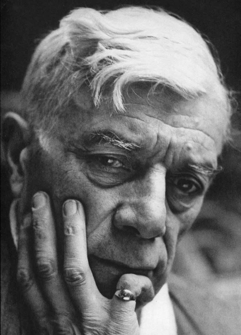 Herbert List - George Braque - Vintage Gravure: 1960 M. Dumont Schauberg (printer) vintage Sheet-Fed PhotoGravure - 1949 Portrait of Braque - Image Size approx. 10"x12"