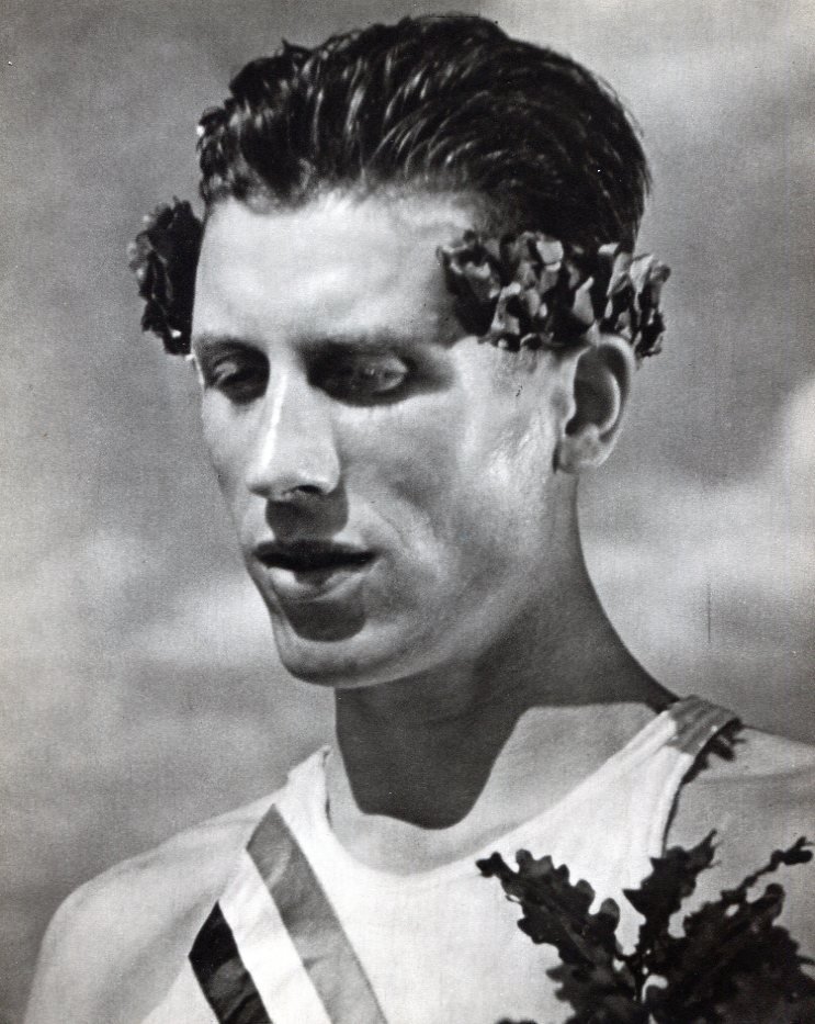 Leni Riefenstahl - "Glenn Morris" Decathalon Winner: 1937 Vintage sheet fed Gravure by Deutschen Verlag, Berlin, Germany - Image size approx 7.5"X9"