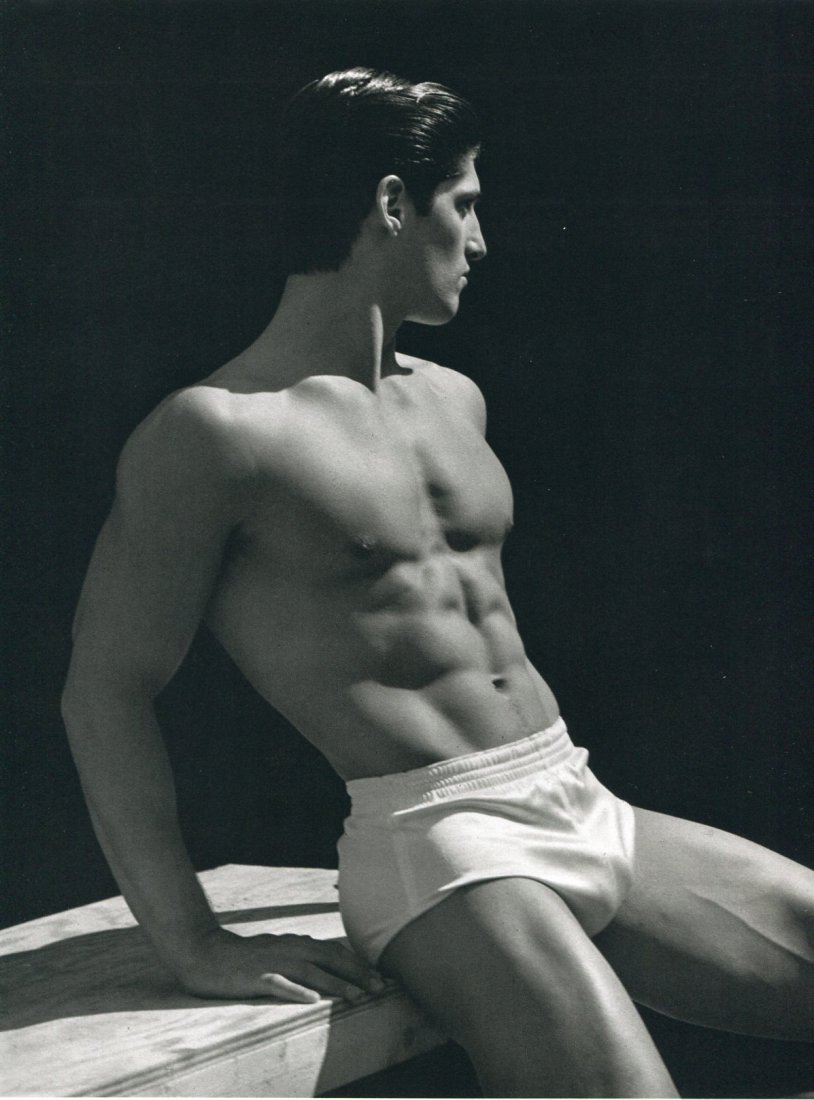 Bruce Weber - Tony Ward - Roof, NYC 1985: 1988 Sheet-fed Gravure printed by H Fournier, S.A. - Vitoria (Spanish printers) - Beautifully printed - Image size approx. 9"x12"