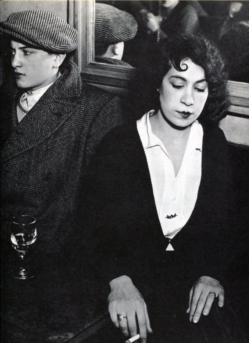 Brassai - Angry Couple, Rue de Lappe 1932: 1968 Sheet-fed Gravure by Conzett and Huber (Swiss printer) - Image size approx. 9â€x11.5â€