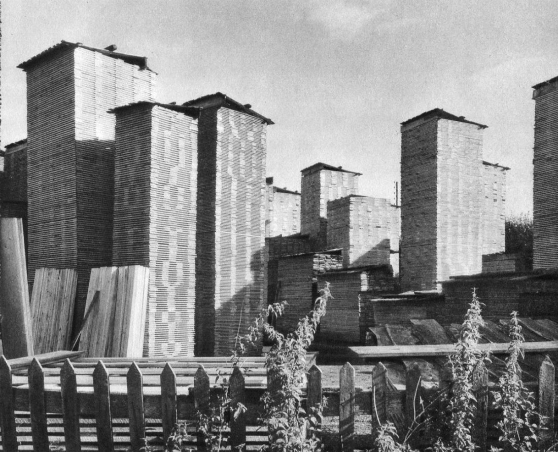 Faye S. Lincoln - Lumber Skyscrapers - Gravure: Vintage Sheet-Fed Photogravure by Beck Engraving Company - 1936 Annual - Image size (inches) approx. 8 x6