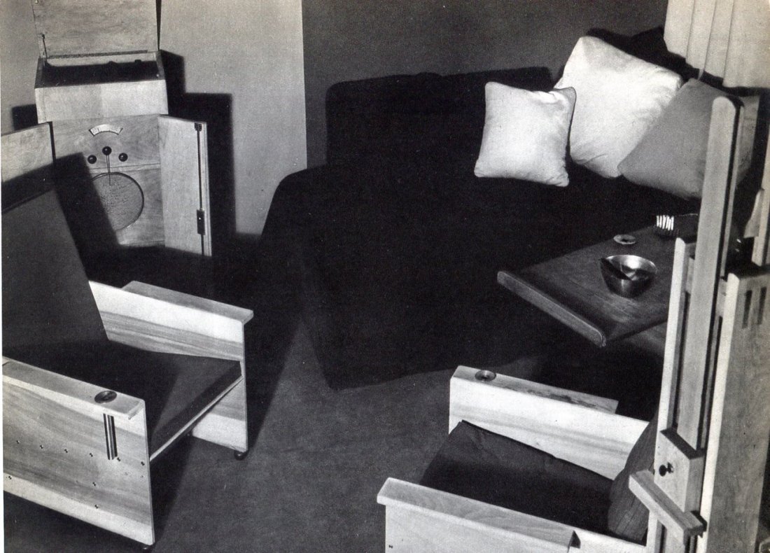 Man Ray - "Bauhaus Interior": 1934 Sheet-fed Gravure printed by Neogravure Company, France - Image size approx. 9"x 7"