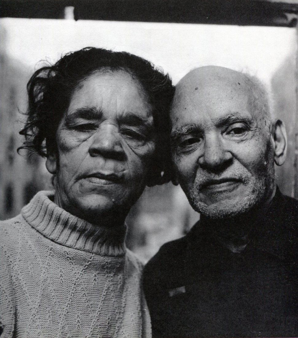 Bruce Davidson - Harlem, old couple: 1969 Sheet-fed Gravure by Conzett and Huber (Swiss printer) - Image Size approx. 9"x9"
