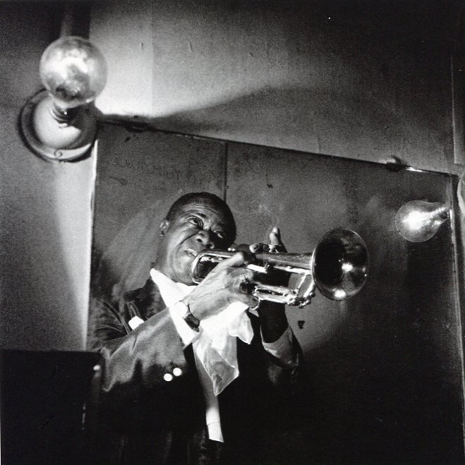 JeanLoup Sieff - Louis Armstrong, Paris - Gravure: 1955 Sheet-Fed PhotoGravure printed in 1982 by Contrejour in France Image size (inches) approx. 7 x7