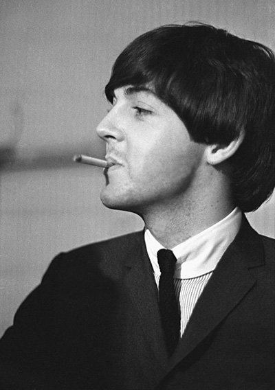 Paul Berriff, Bad Boy Next Door: Paul McCartney in his dressing room photographed before The Beatles concert at the Odeon Theater in Leeds on 29 November 1963. The photograph was taken on a Nikon F 35mm film camera and is printed fro