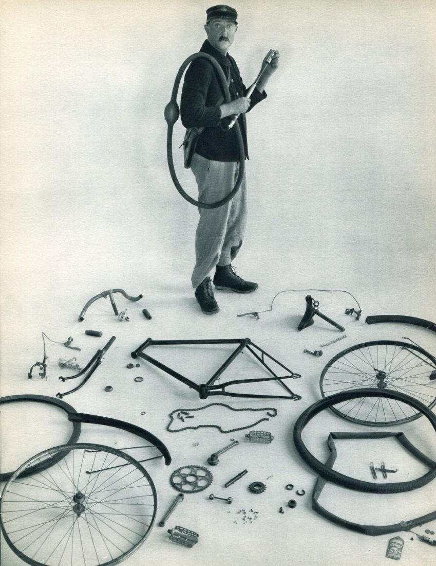 Doisneau, Robert - Le vŽlo de Tati: Vintage Sheet-fed Gravure printed in 1956 by Braun & Cie, France - Image size 8.5" X 10.5"