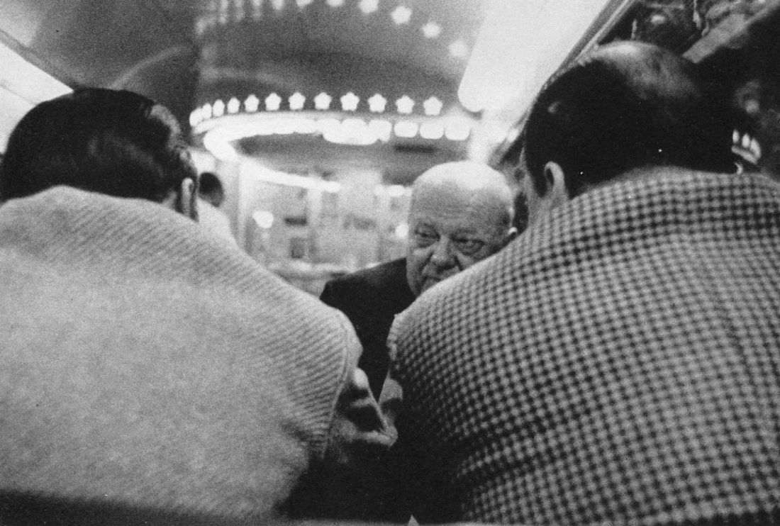 Robert Frank - Club Car, Enroute from NY to WA: 1959 Sheet-fed Gravure from a distressed 1st edition Grove Press - The Americans - Image size approx. 8 x5