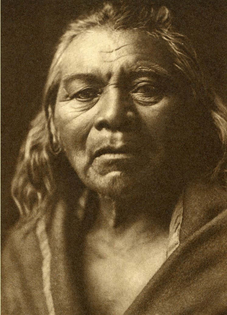 Curtis,Edward S - Half Moon-Nez Perce: PhotoGravure printed in 1973 by C J Bucher, Switzerland from the original (early 1900s) photogravure plates - Image Size 5" X 7"