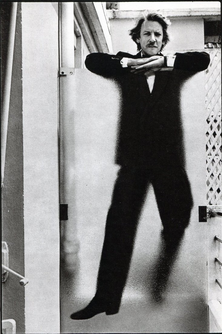 Helmut Newton - Donald Sutherland, Cannes Ô81: Beautiful Vintage HelioGravure printed by La Societe D'Impressions Lorraines - Nancy, France in 1985 - Image size approx. 6.5"x9.5"