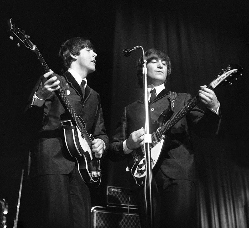 Berriff, Paul - Unified: Paul McCartney and John Lennon perform on stage at the ABC Theater in Huddersfield, England on 29 November 1963 during The Beatles first UK tour.