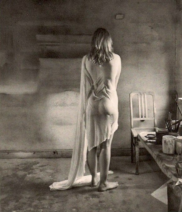 Szekessy, Karin -Draped Nude: Vintage Sheet-Fed Gravure printed in 1969 by L'imprimerie Helio-lorraine, France - Image size approx. 6.5" x 6.5"