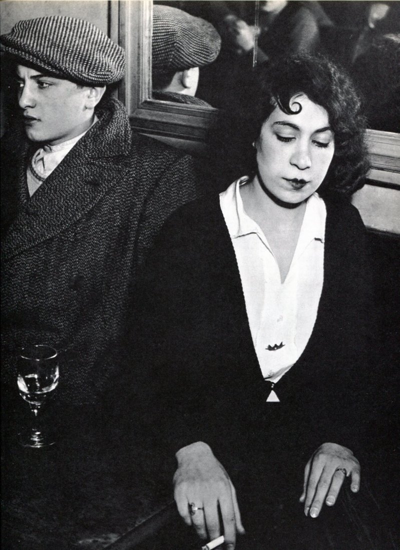 Brassai - Angry Couple, Rue de Lappe 1932: 1968 Sheet-fed Copperplate Gravure by Conzett and Huber (Swiss printer) - Image size approx. 9"x11.5"