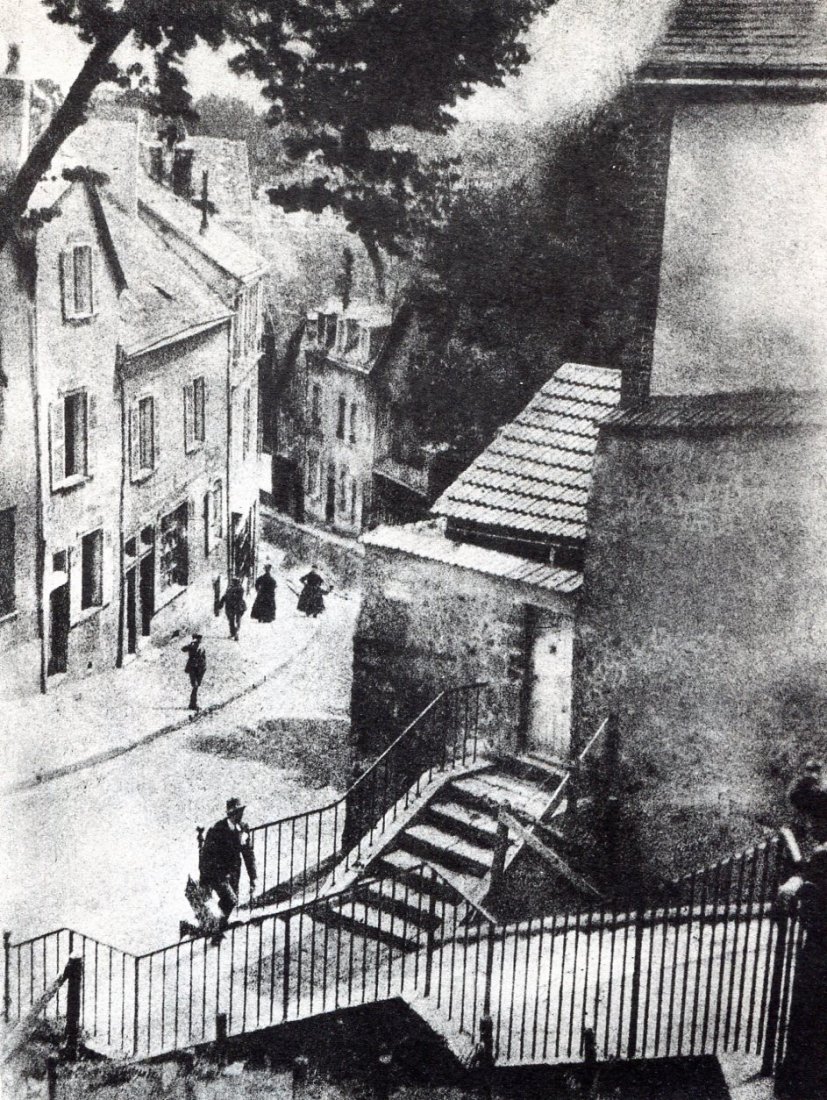 Weston, Delight - Stairway, Chartres: 1926 Vintage Collotype by the Meriden Gravure Co., U.S.A. - Edition limited to 1750 - Image size 7" X 8.5"