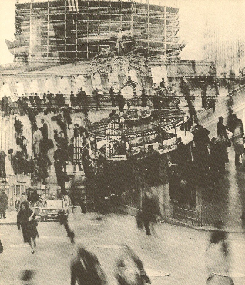 Attie, David - Grand Central Station (in & out): Duotone printed on uncoated paper, printed in USA 1964 - Image Size 8" x 9.5"